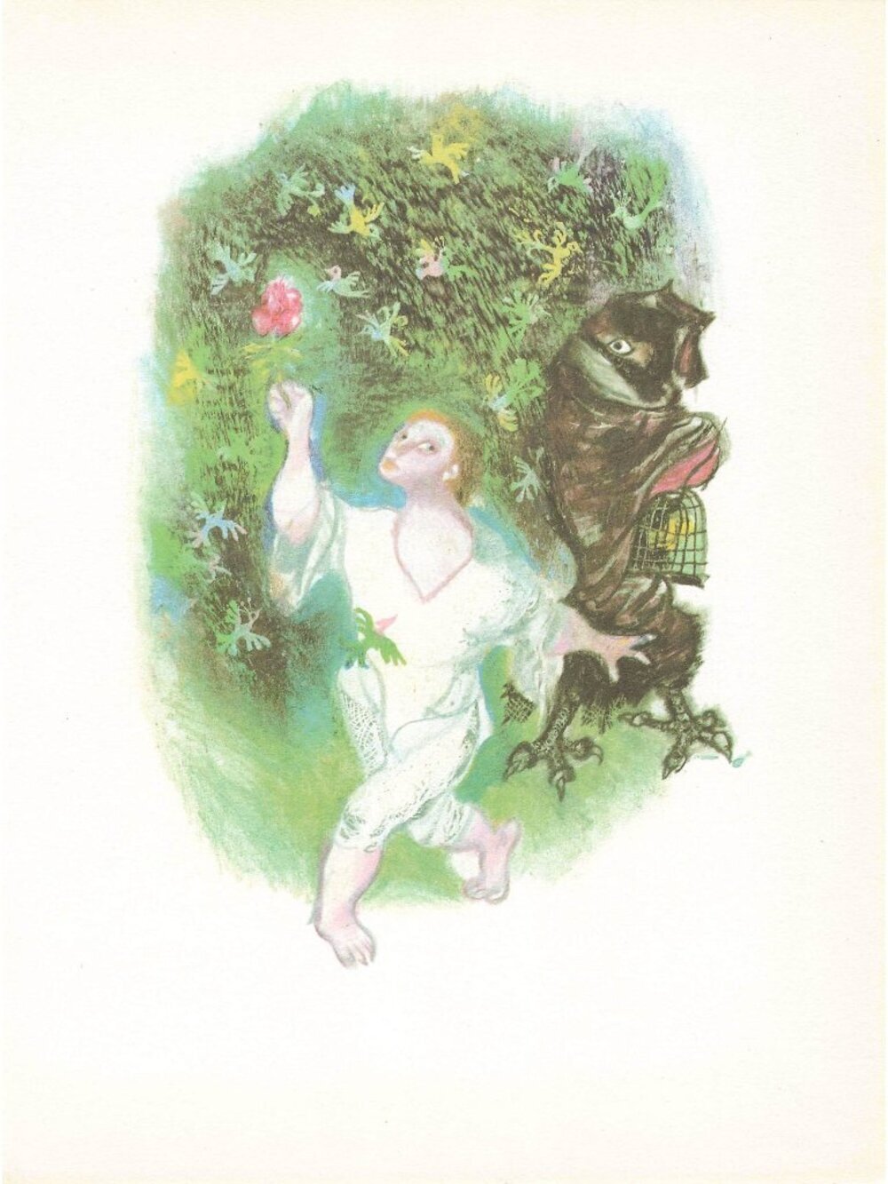Jorinde & Joringel Jiri Trnka 8.5"x10" Art Print Brothers Grimm Illustrations